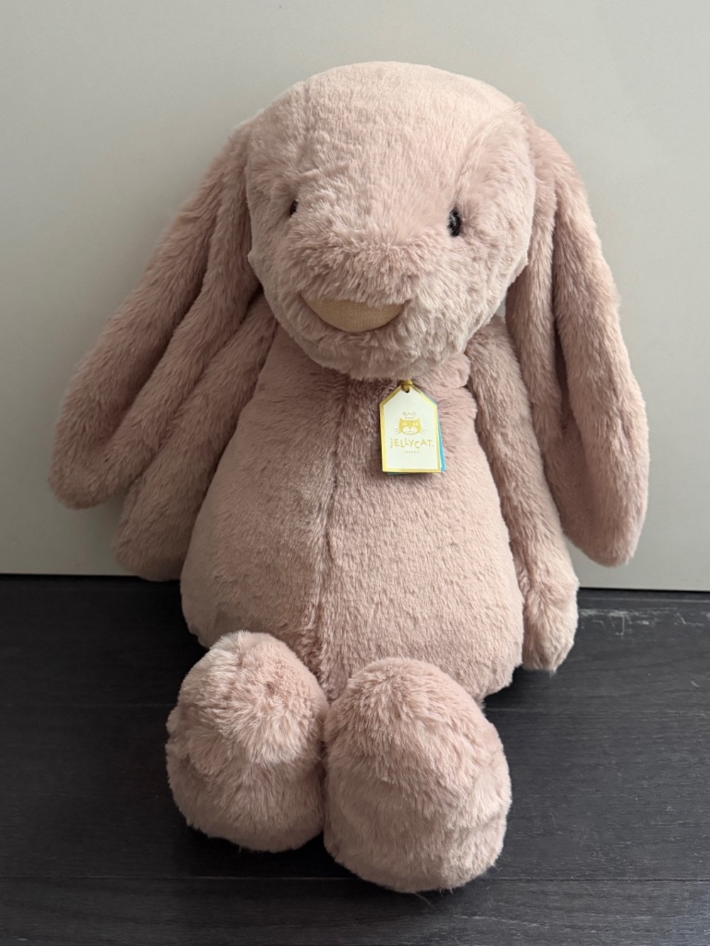 BNWT RARE Jellycat BASHFUL LUXE BUNNY ROSA HUGE BIG Soft Plush Toy Rose cute20''
